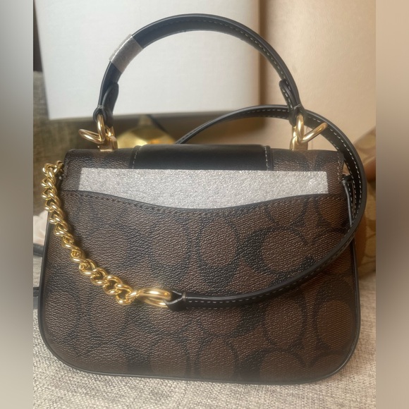 $159(NWT) Coach Lysa Top Handle In Signature Canvas - Picture 4 of 12